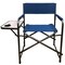 World Famous Camping Outdoor Folding Director Chair with Table Blue